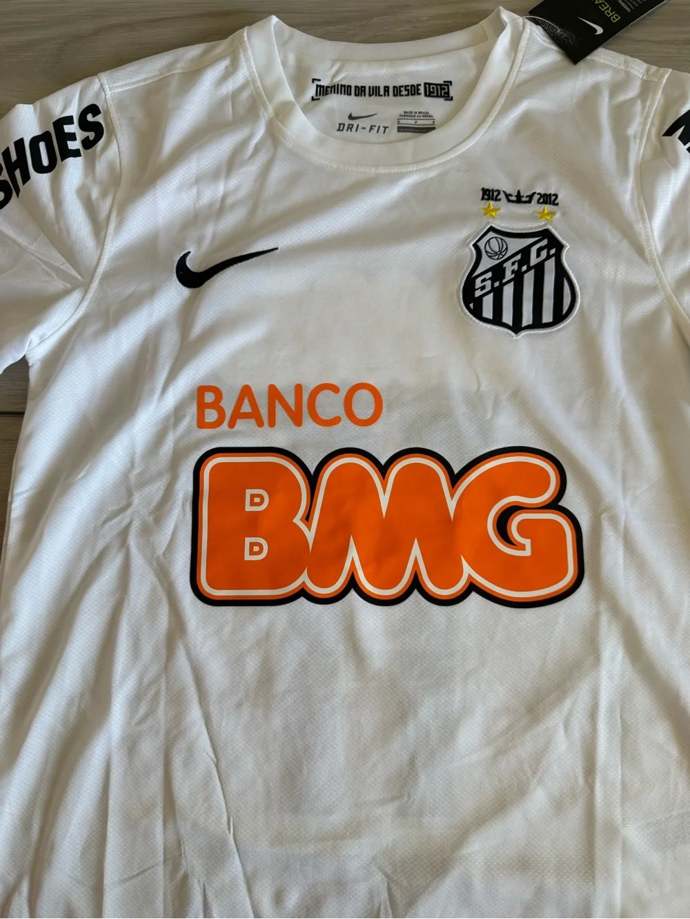 Nike Neymar Jr #11 Santos FC Retro Home Jersey White Small NWT IN PACKAGE
